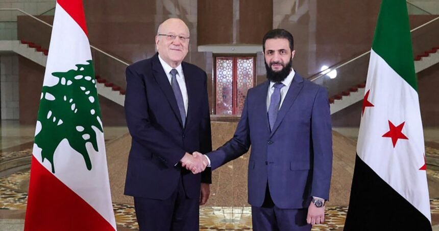 Lebanon’s PM meets Syria’s de facto leader in Damascus