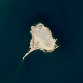 A School of Mud Volcano Islands in Azerbaijan